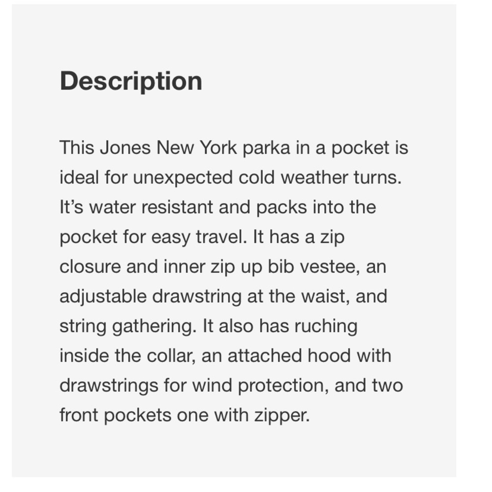 Jones New York $78 Packable Parka In A Pocket Blue - Picture 10 of 12